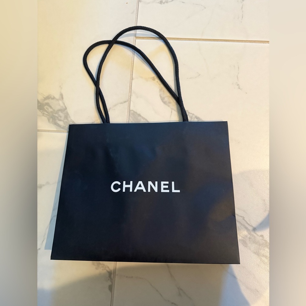 Chanel Black Shopping Bag 12 inches width, 9.5 inches height, 5 inches depth